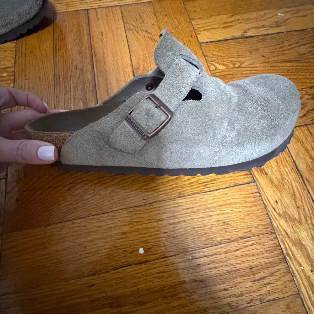 Birkenstock Suede Loafers in Light Brown